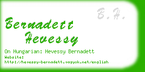 bernadett hevessy business card